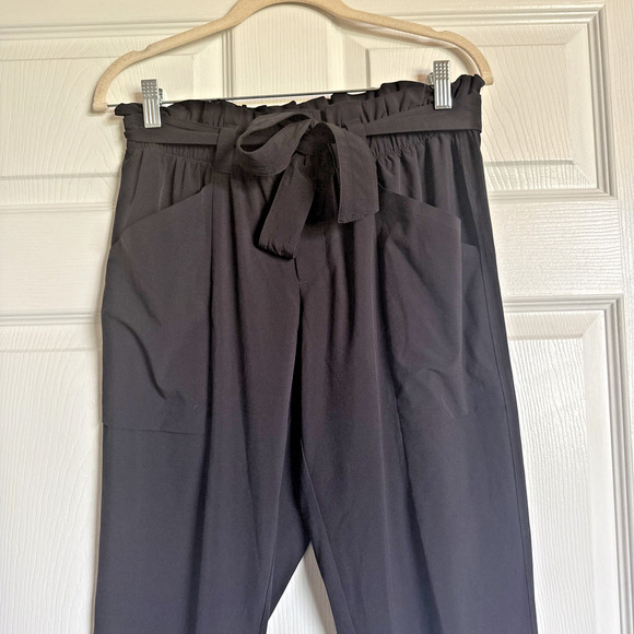 Athleta Skyline Pant II Sz‎ 8 Black Travel Jogger Work Athleisure Stretch - Picture 2 of 9